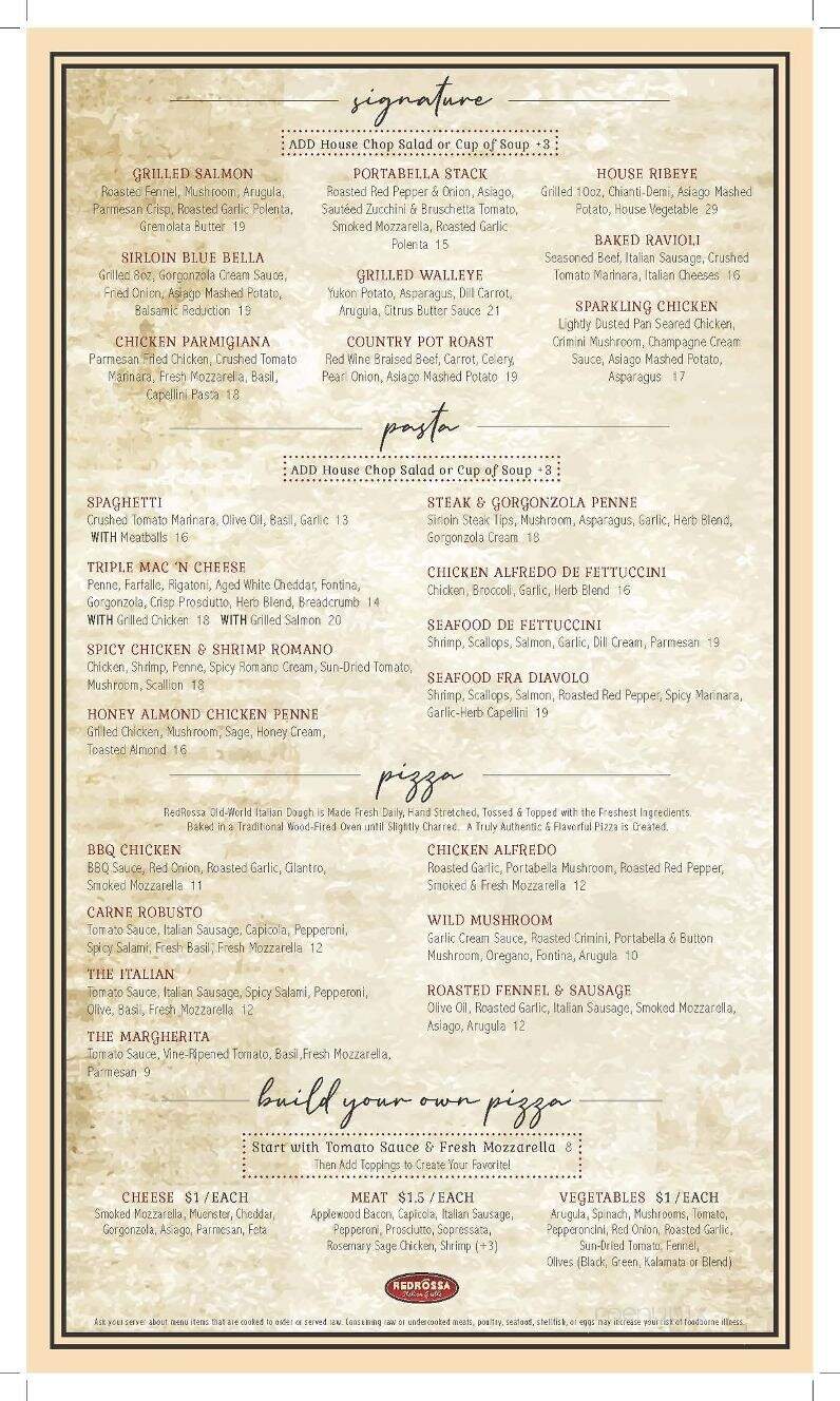 Red Rossa - Pierre, SD menu_pic