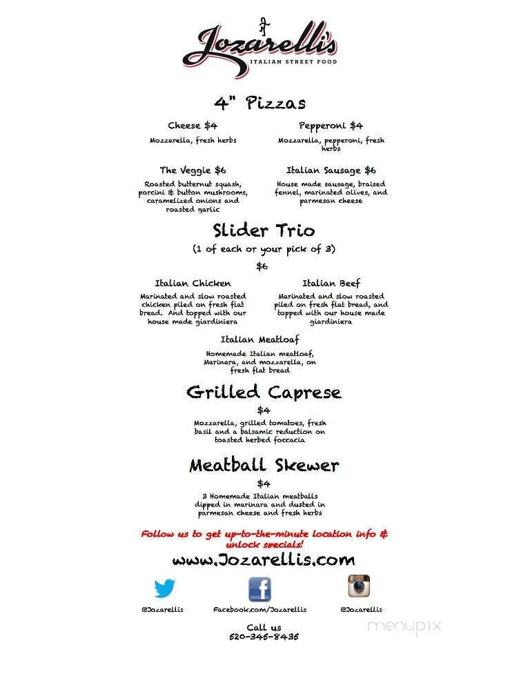 Jozarelli's - Tucson, AZ menu_pic