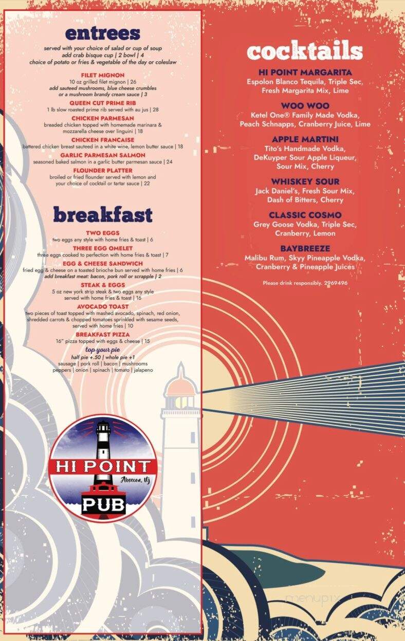 Hi-point Pub - Absecon, NJ menu_pic
