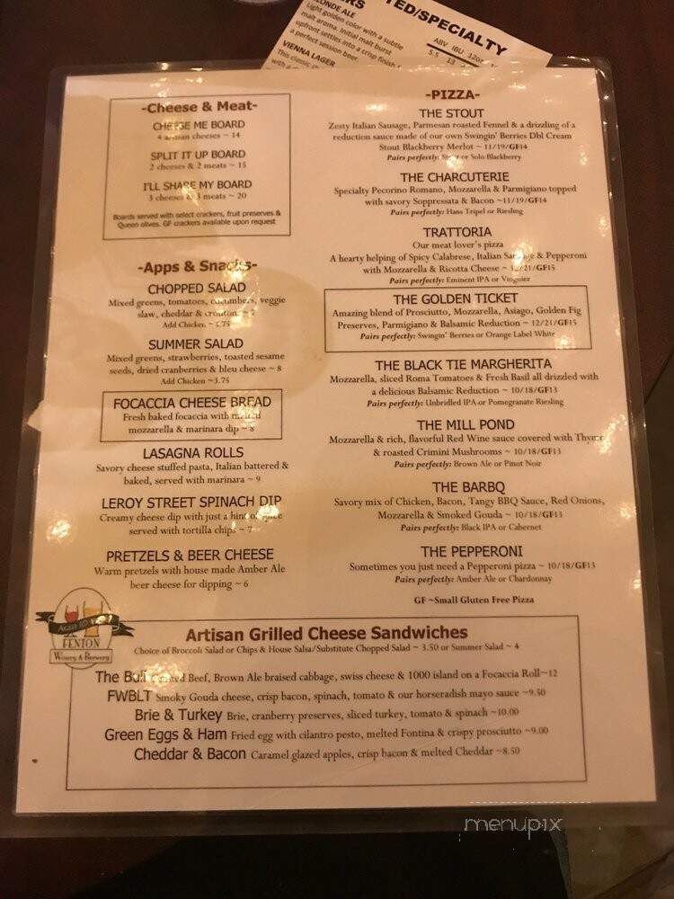 Fenton Winery and Brewery - Fenton, MI menu_pic
