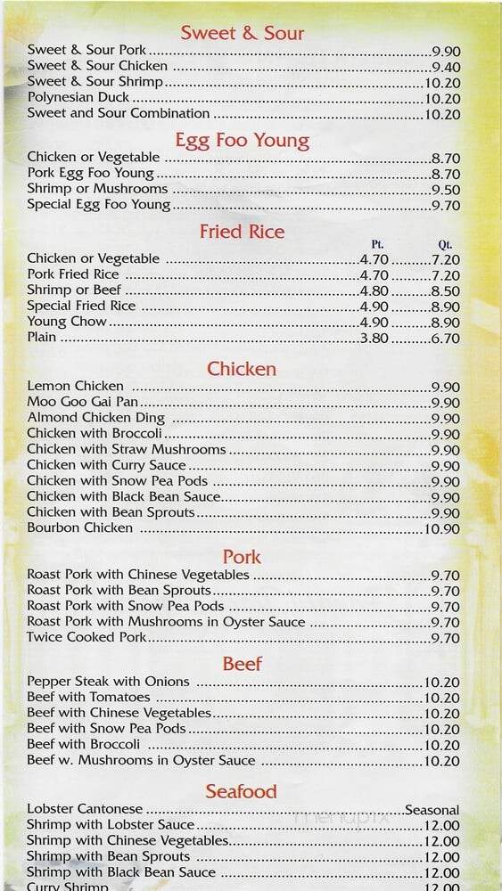 China Island Chinese Restaurant - Davie, FL menu_pic