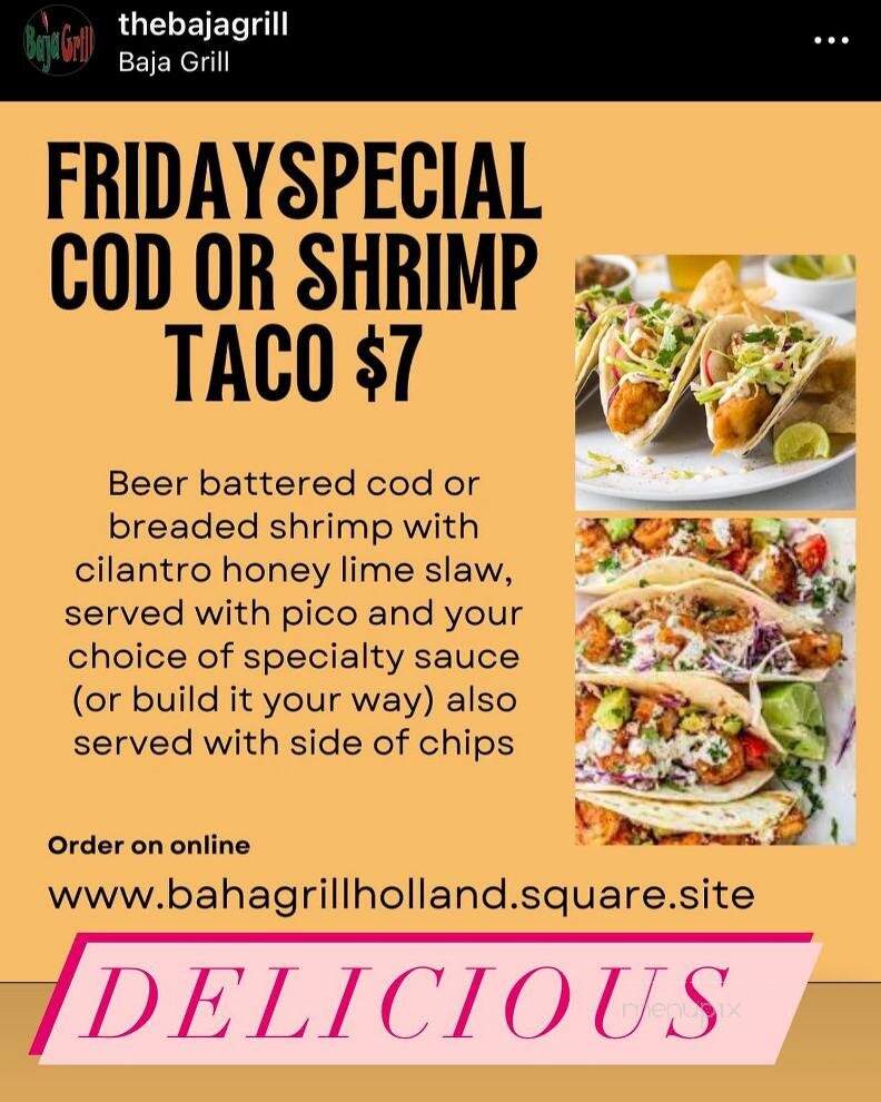 Baja Grill - Holland, MI menu_pic