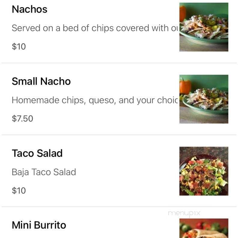 Baja Grill - Holland, MI menu_pic