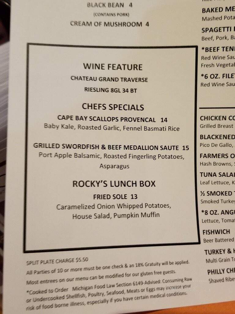 Rocky's Of Northville - Northville, MI menu_pic