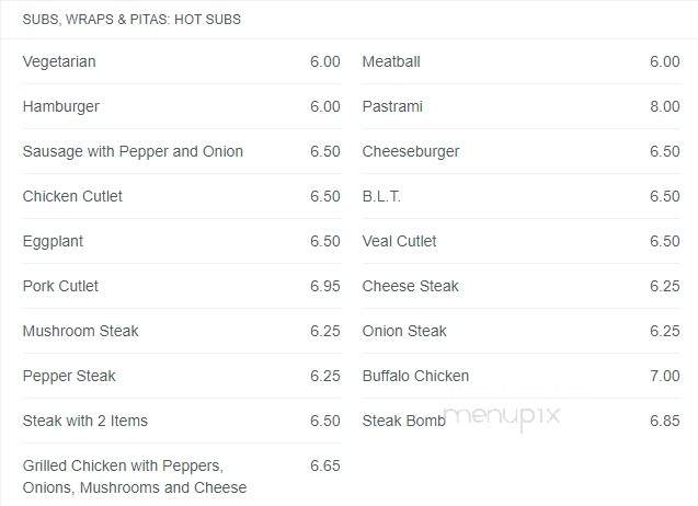 Manos Pizza - Methuen, MA menu_pic