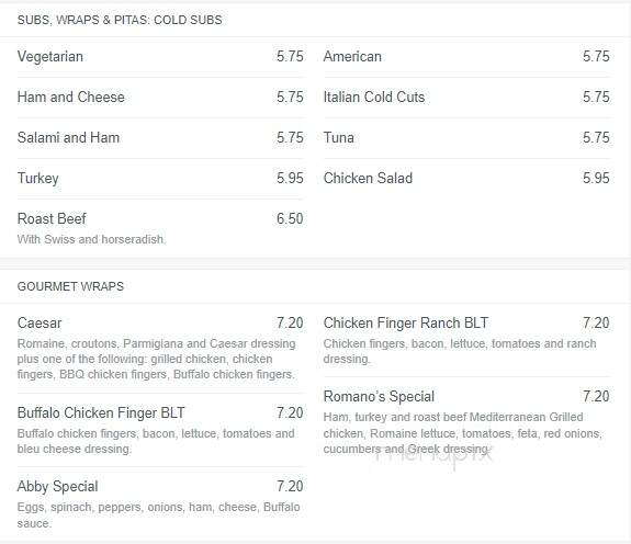 Manos Pizza - Methuen, MA menu_pic
