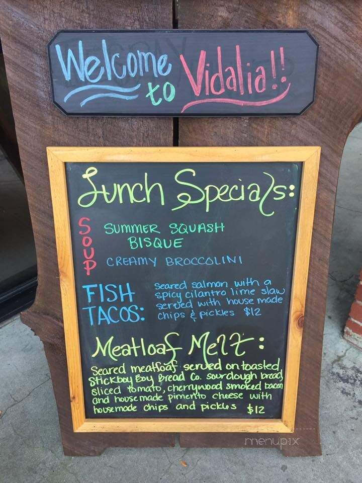Vidalia - Boone, NC menu_pic