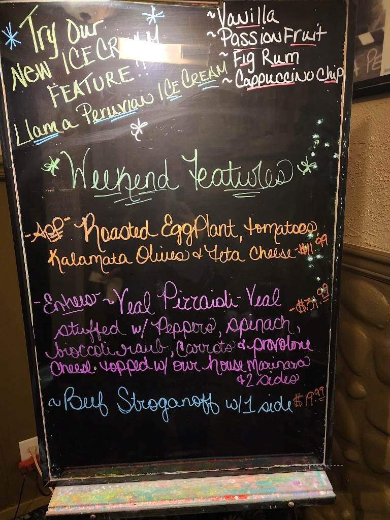Andy Perugino Restaurant - Luzerne, PA menu_pic