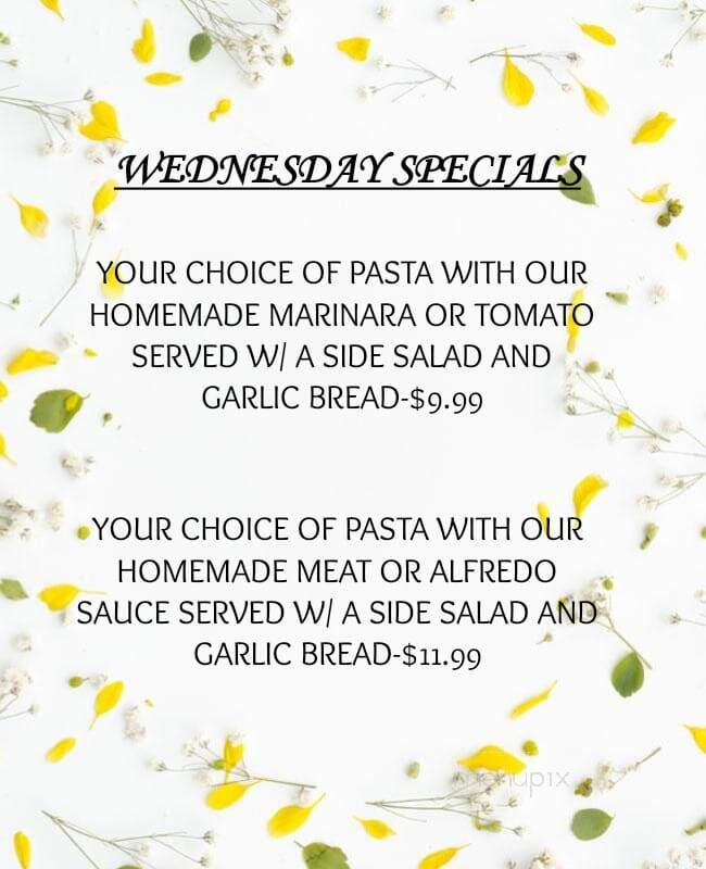 Andy Perugino Restaurant - Luzerne, PA menu_pic