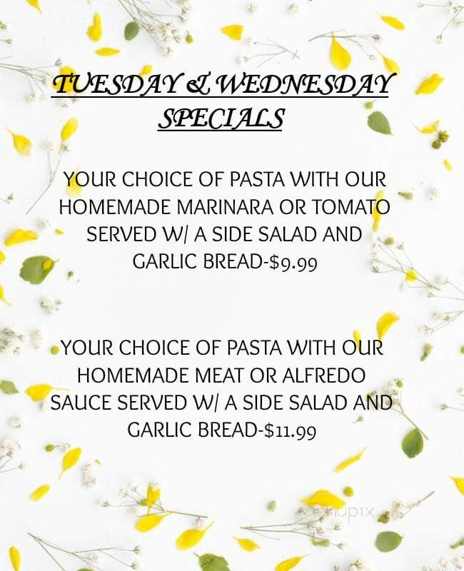 Andy Perugino Restaurant - Luzerne, PA menu_pic
