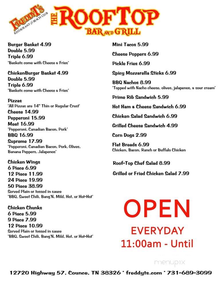 Freddy T's - Counce, TN menu_pic