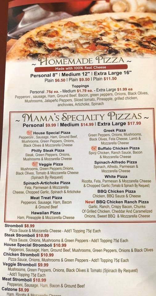 Mama's Pizza & Sub's - Culpeper, VA menu_pic