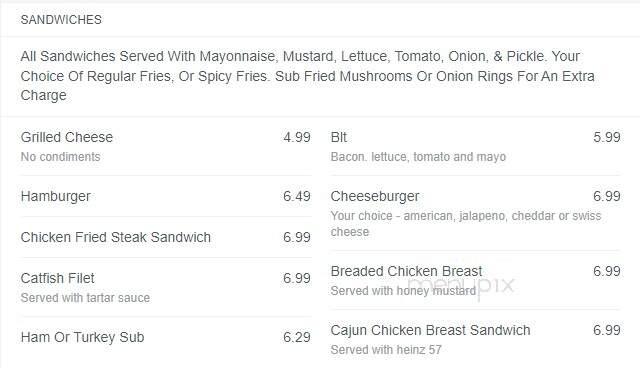 Zack's Place - Little Rock, AR menu_pic