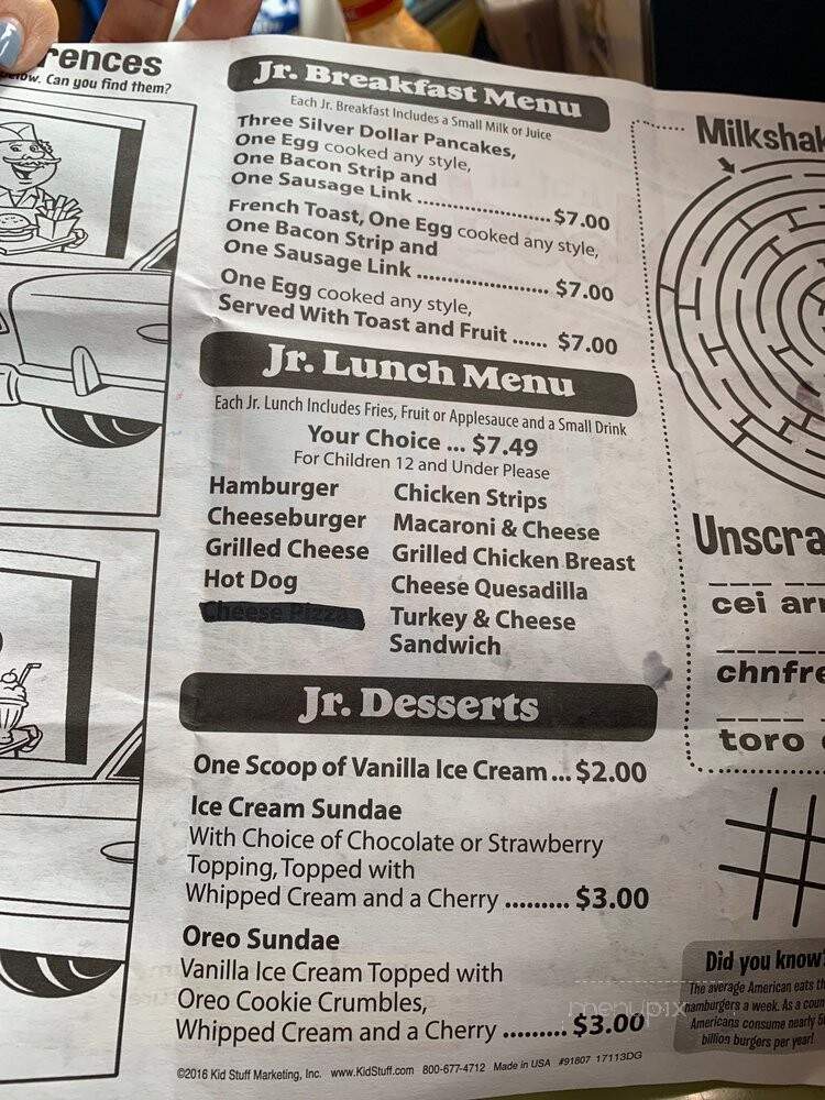 Woody's Diner - Sunset Beach, CA menu_pic