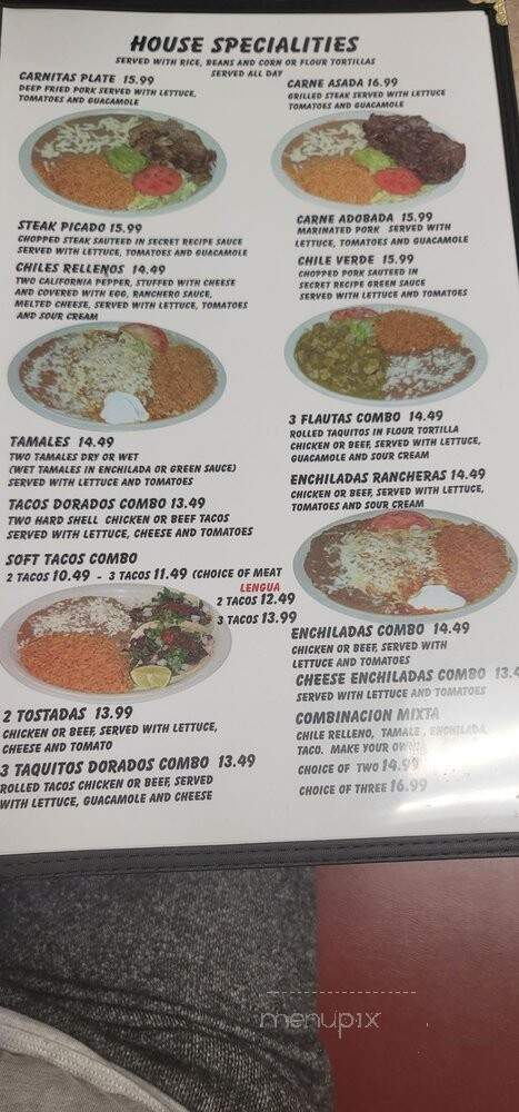 Casa Mota - Riverside, CA menu_pic