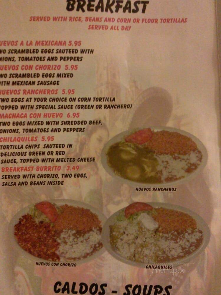 Casa Mota - Riverside, CA menu_pic