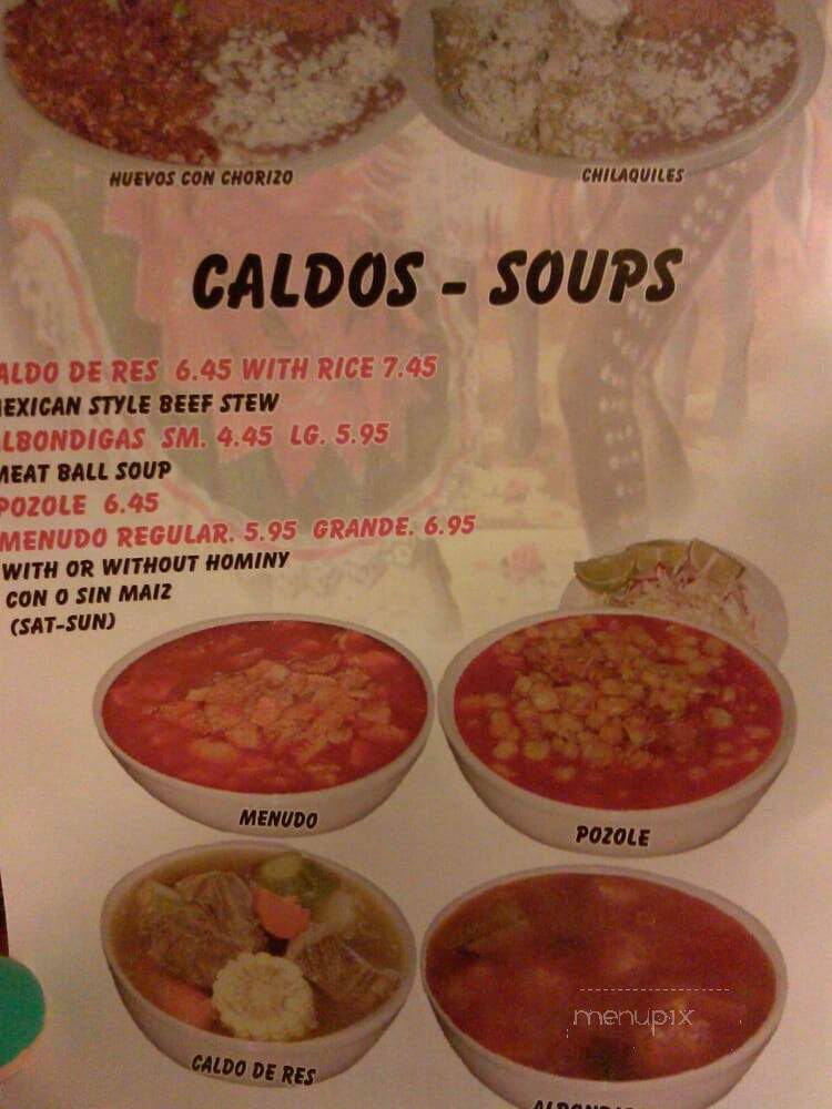 Casa Mota - Riverside, CA menu_pic