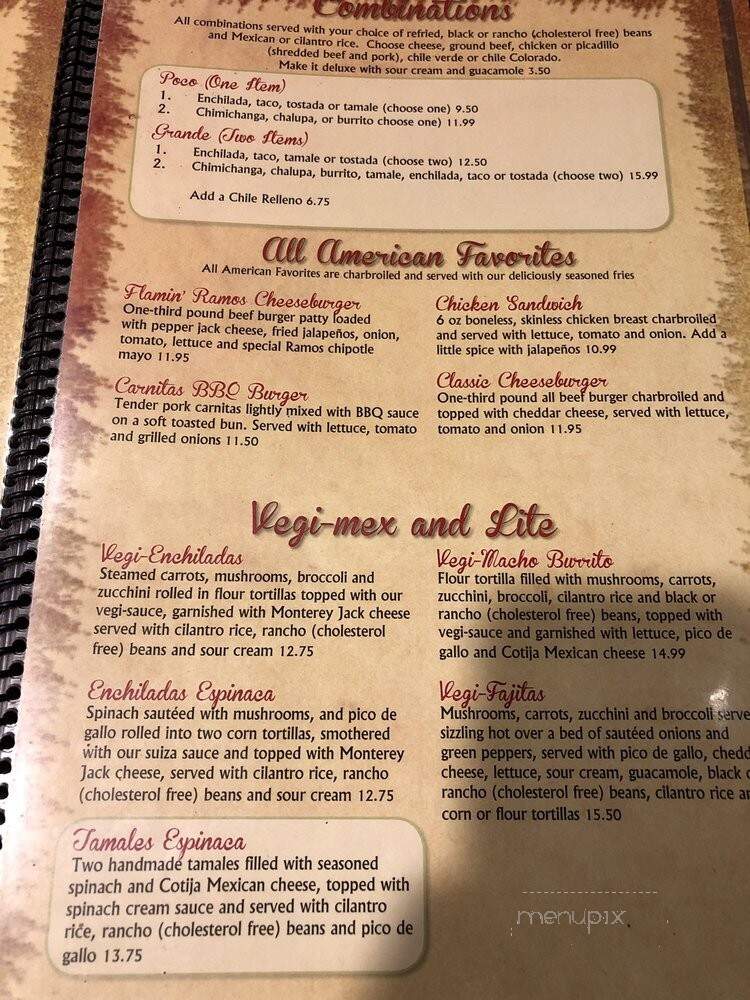 Casa Ramos Mexican Restaurant - Willows, CA menu_pic