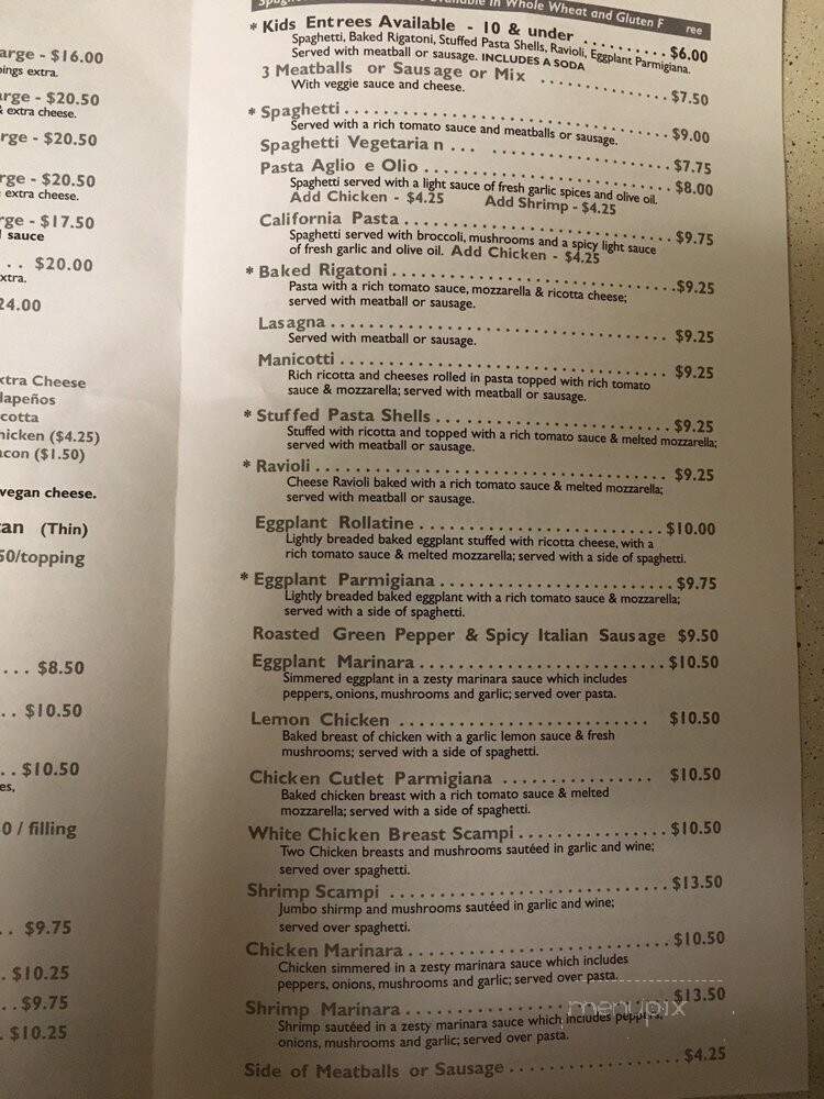 Big Bill's New York Pizza - Centennial, CO menu_pic