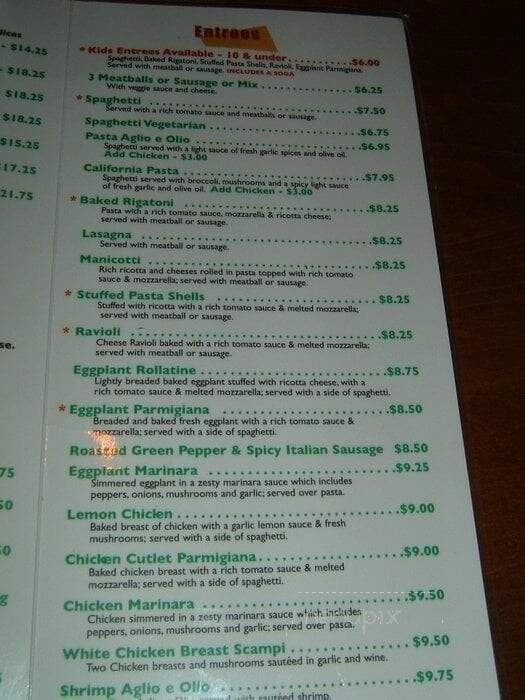 Big Bill's New York Pizza - Centennial, CO menu_pic
