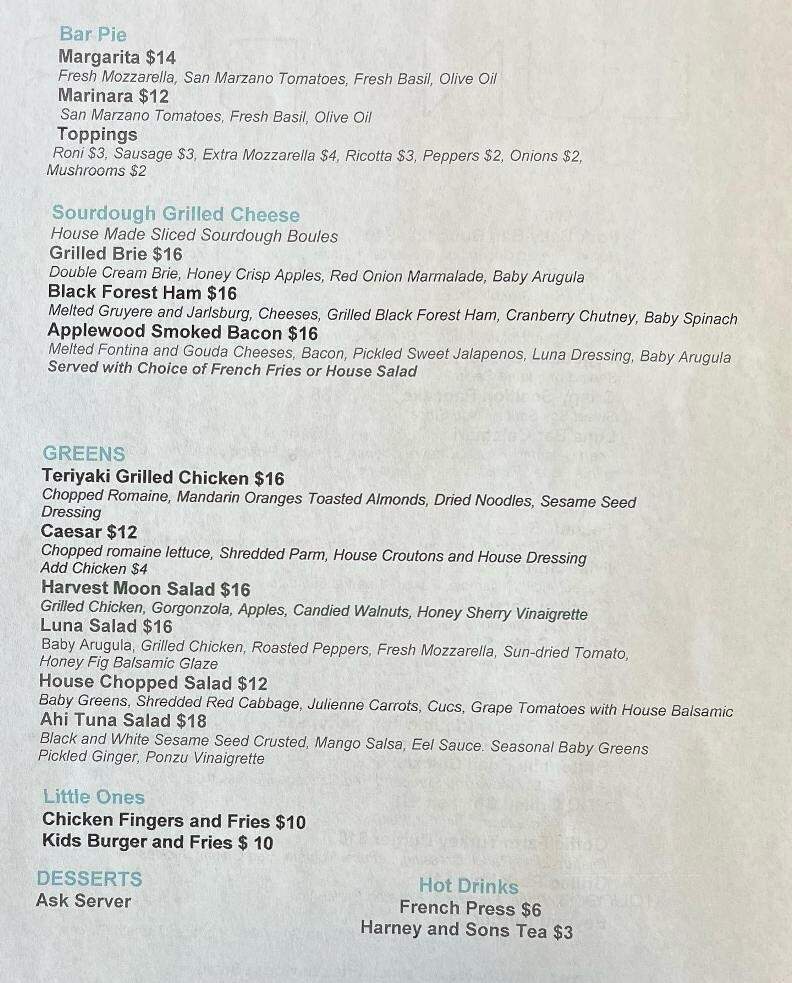 Harvest Moon Caterers - Chestnut Ridge, NY menu_pic