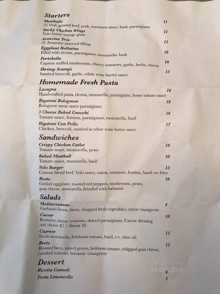 Volo Craft Pizza - Swampscott, MA menu_pic