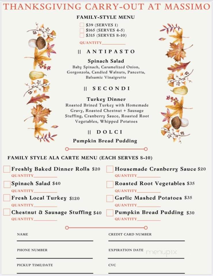 Il Massimo - Dedham, MA menu_pic