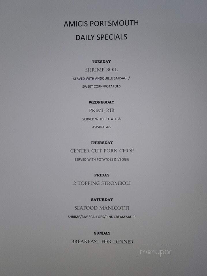 Amicis - Portsmouth, VA menu_pic