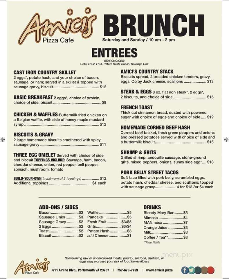 Amicis - Portsmouth, VA menu_pic