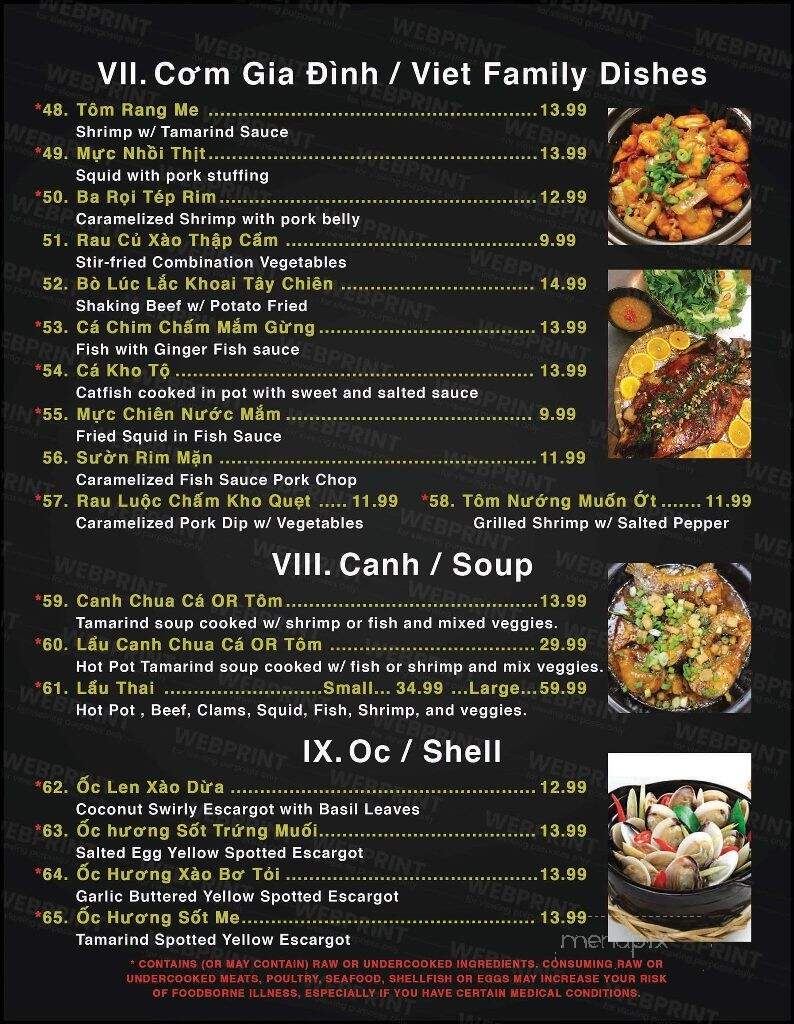 Dong Que - Peoria, AZ menu_pic