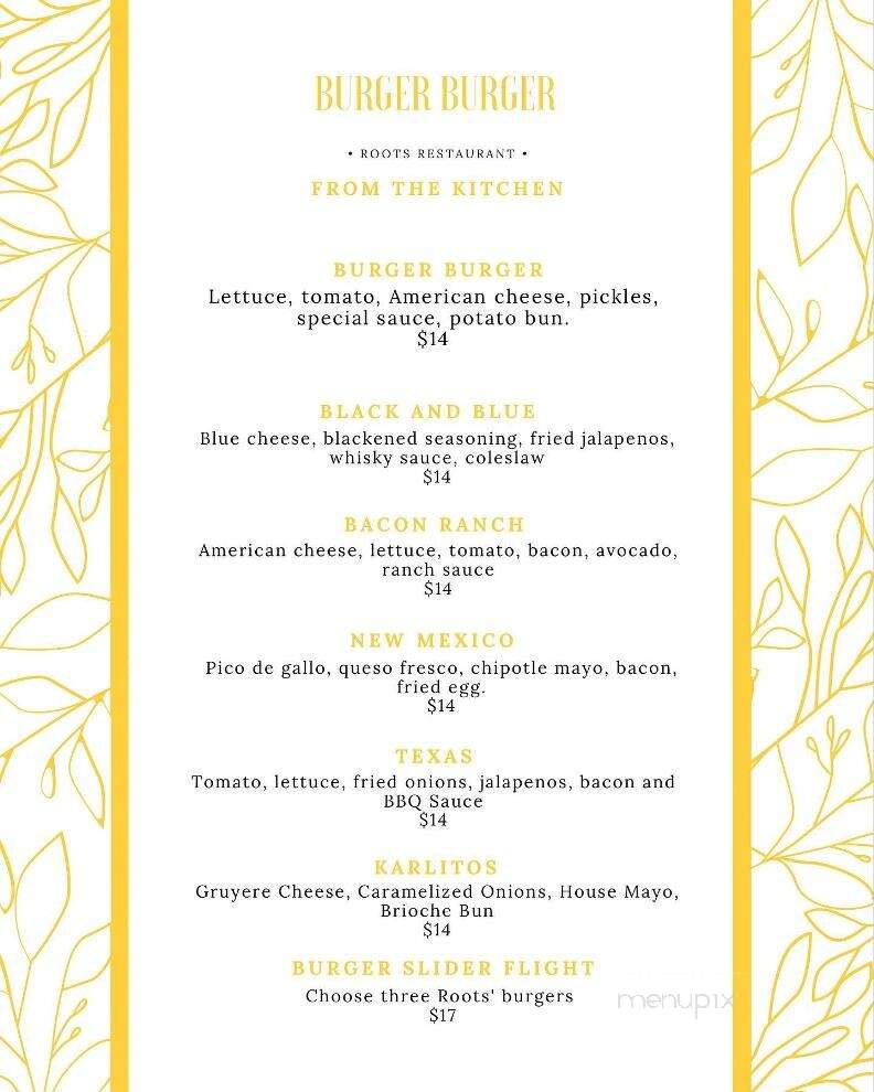 Roots - Jonesboro, AR menu_pic