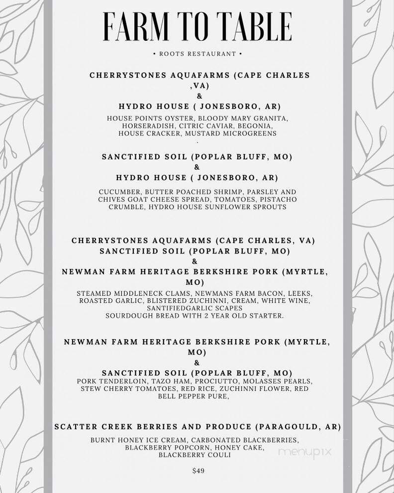 Roots - Jonesboro, AR menu_pic
