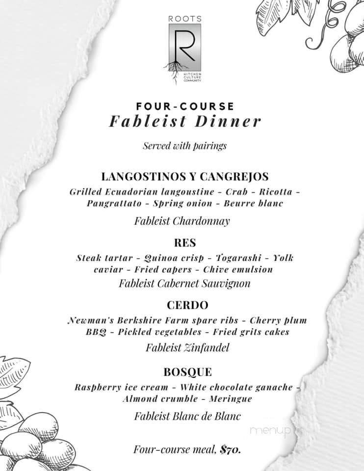 Roots - Jonesboro, AR menu_pic