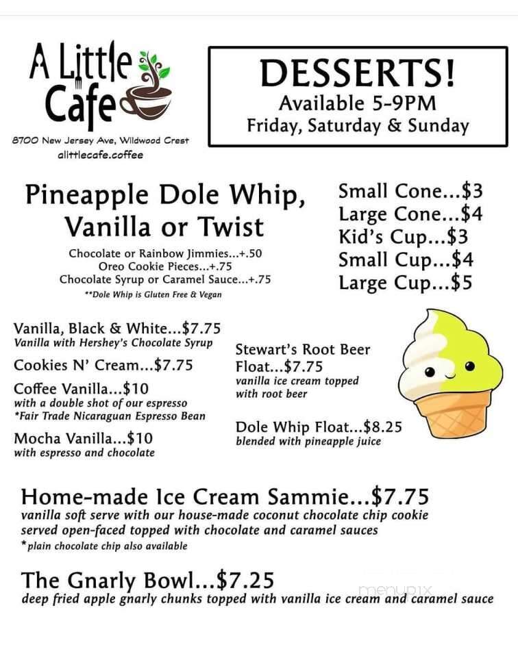 A Little Cafe - Wildwood Crest, NJ menu_pic
