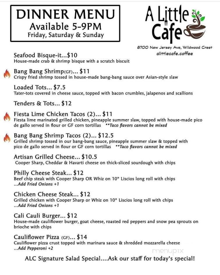 A Little Cafe - Wildwood Crest, NJ menu_pic