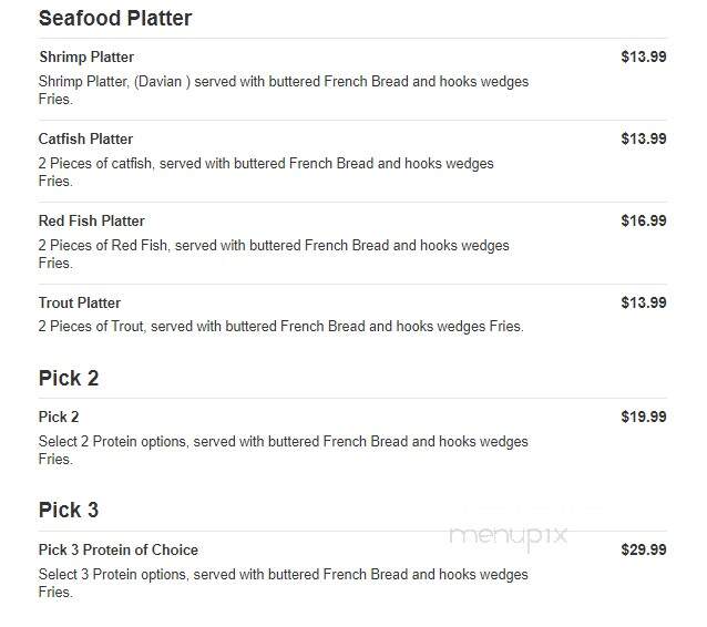 Hooks Seafood & Poboys - Gretna, LA menu_pic