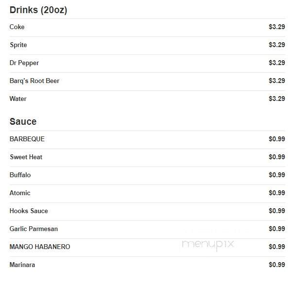 Hooks Seafood & Poboys - Gretna, LA menu_pic
