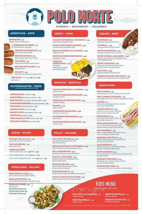 Polo Norte - Miramar, FL menu_pic
