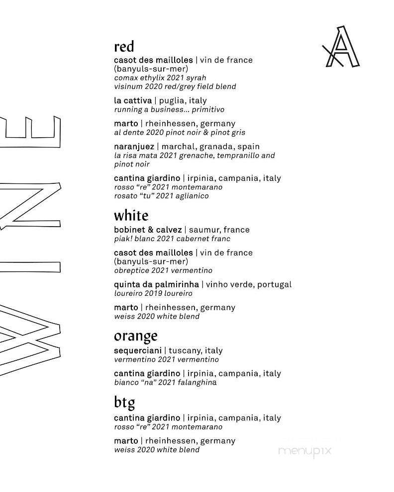 Arcade Coffee Roasters - Riverside, CA menu_pic