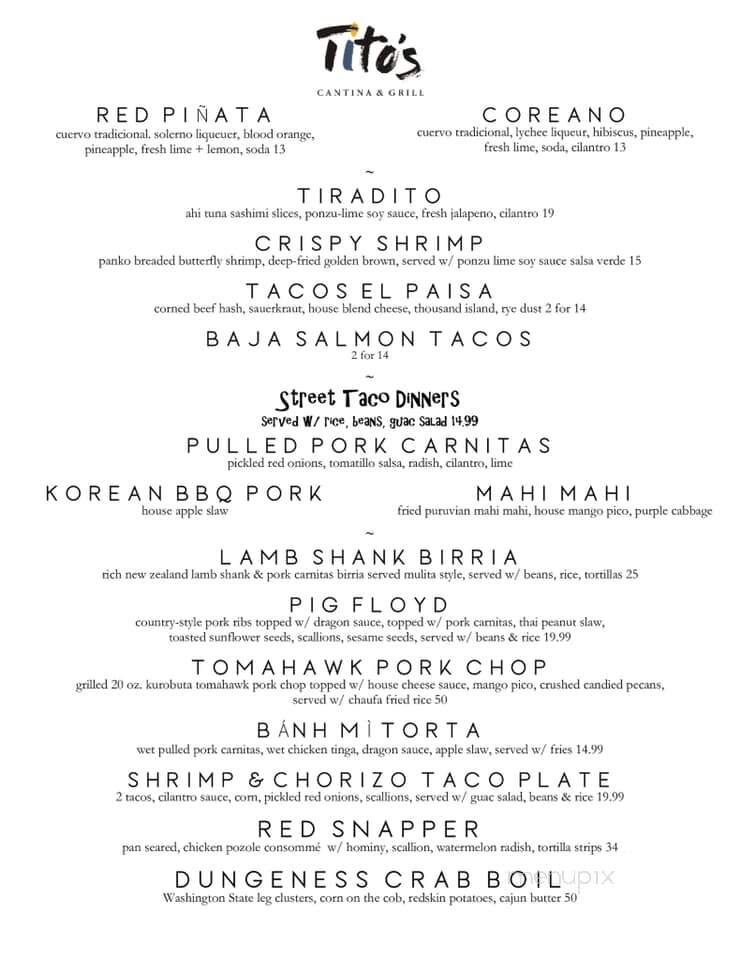 Tito's - Lexington, OH menu_pic