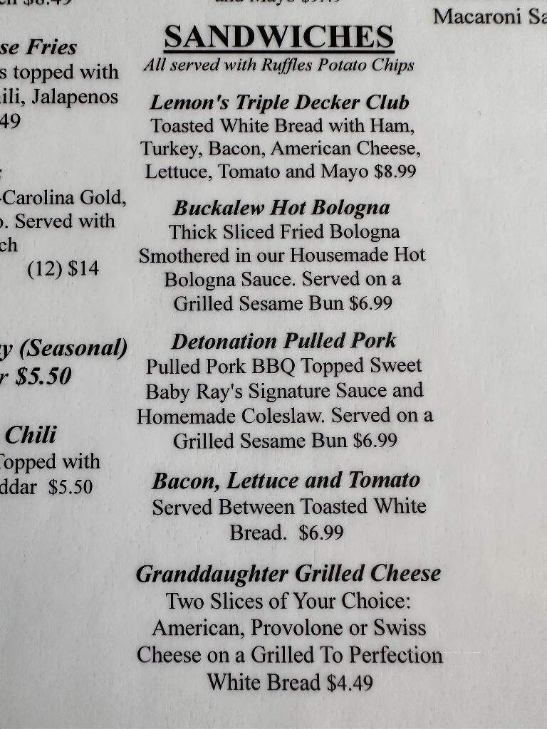 Katherine's Cafe - Nitro, WV menu_pic
