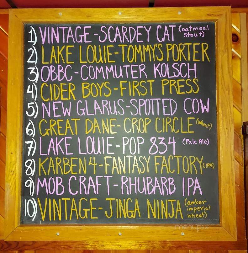 Lone Rock Bistro and Taproom - Lone Rock, WI menu_pic