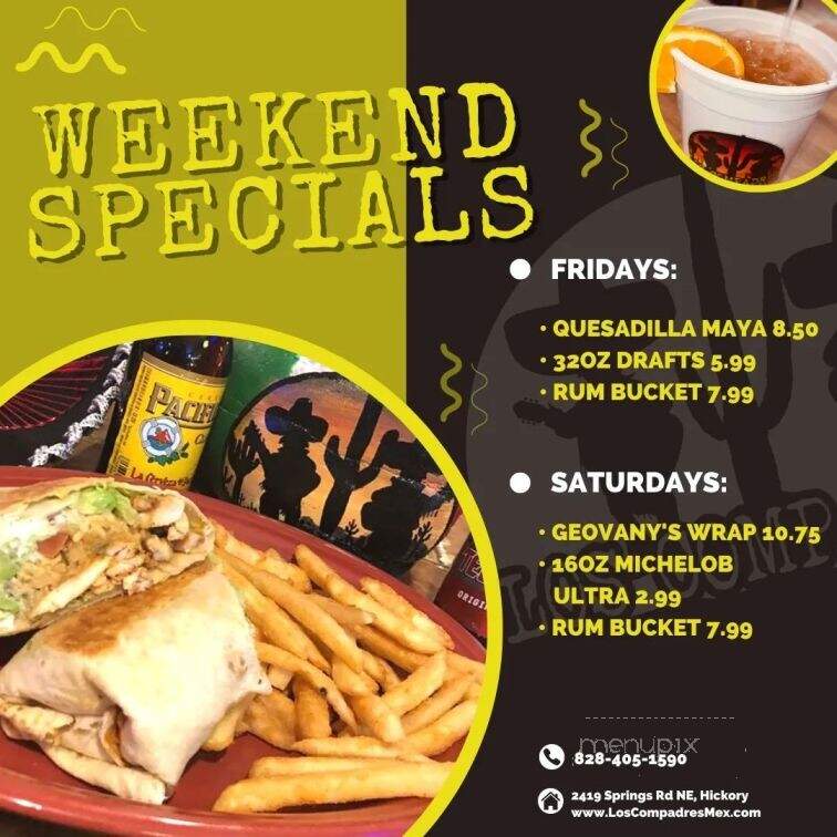 Los Compadres Mexican Restaurant - Hickory, NC menu_pic