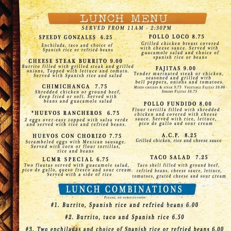 Los Compadres Mexican Restaurant - Hickory, NC menu_pic