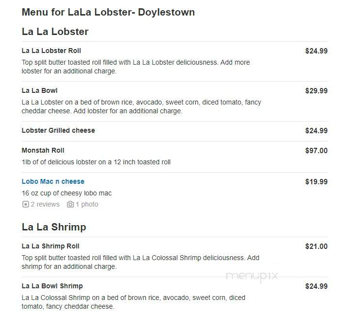 LaLa Lobster - Doylestown, PA