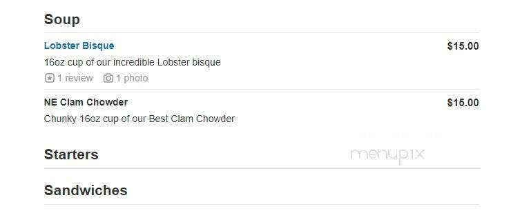 LaLa Lobster - Doylestown, PA menu_pic