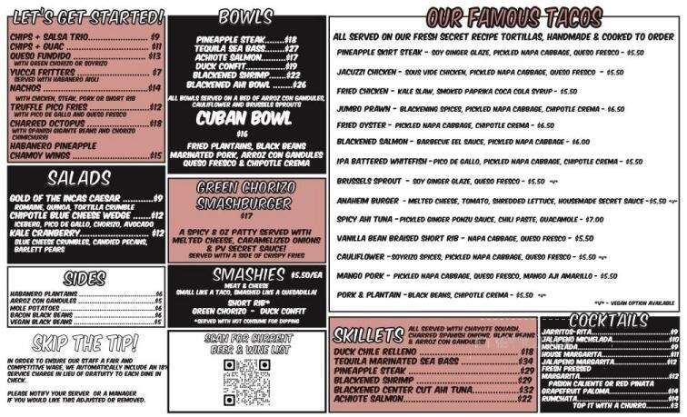 Pour Vida Tortillas & Taps - Fullerton, CA menu_pic