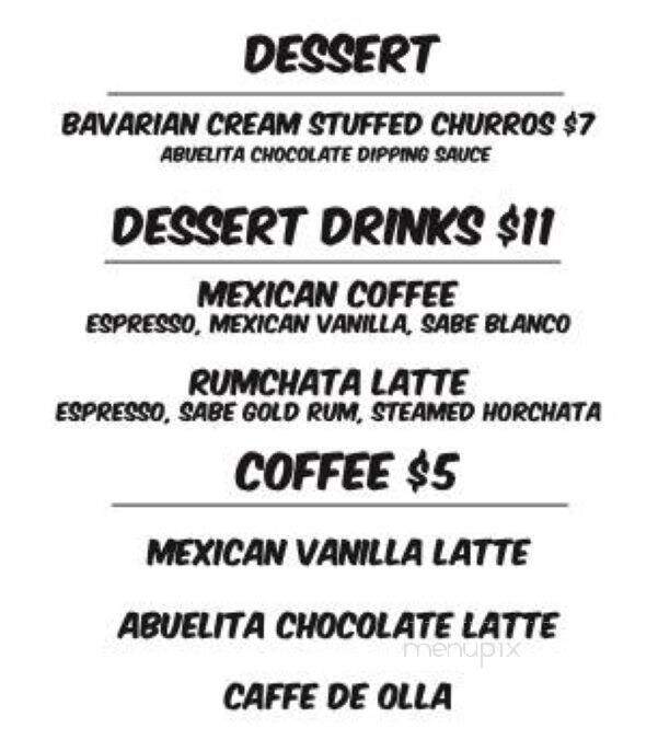 Pour Vida Tortillas & Taps - Fullerton, CA menu_pic