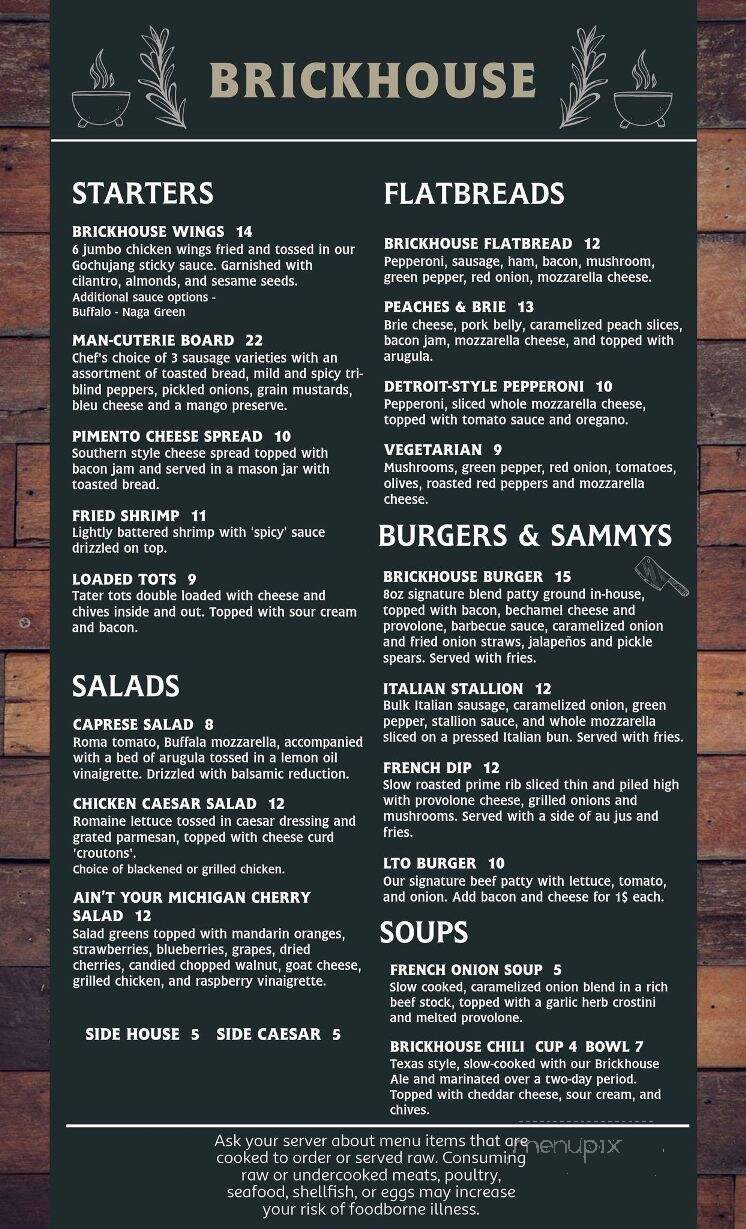 Brickhouse Brands - Wyandotte, MI menu_pic