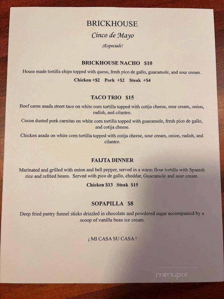Brickhouse Brands - Wyandotte, MI menu_pic